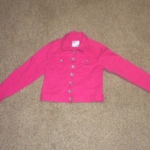 justice kids pink jean jacket